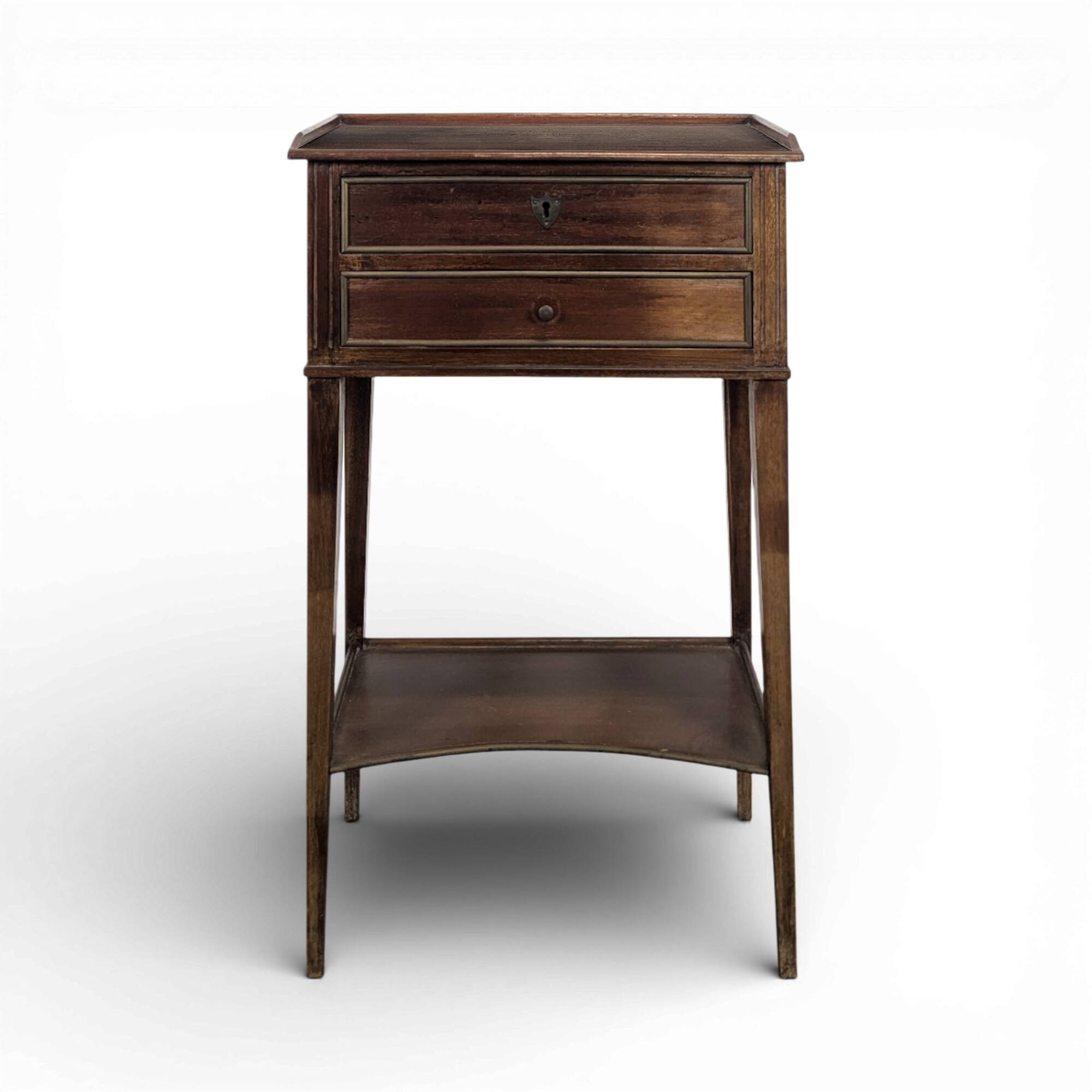Louis XVI style bedside table in mahogany, late 19th century.