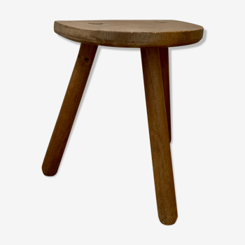 Tabouret tripode en bois