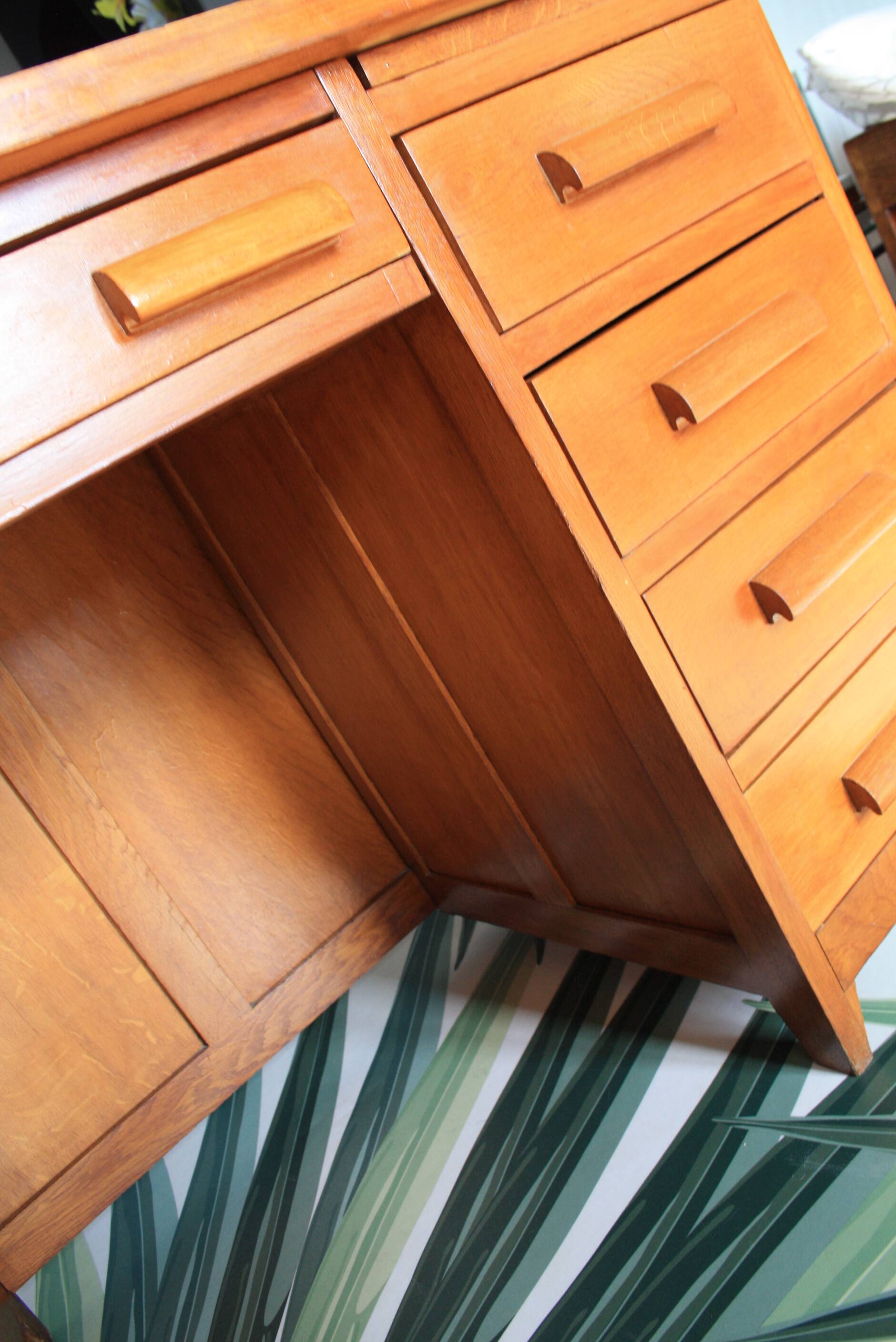 Solid wood school teacher desk