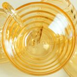 4 cups Art Deco style set in iridescent glass "Gondolo"