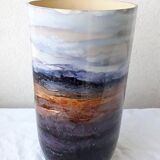 Vase en verre signé