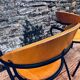 Paire de chaises bois et métal noir