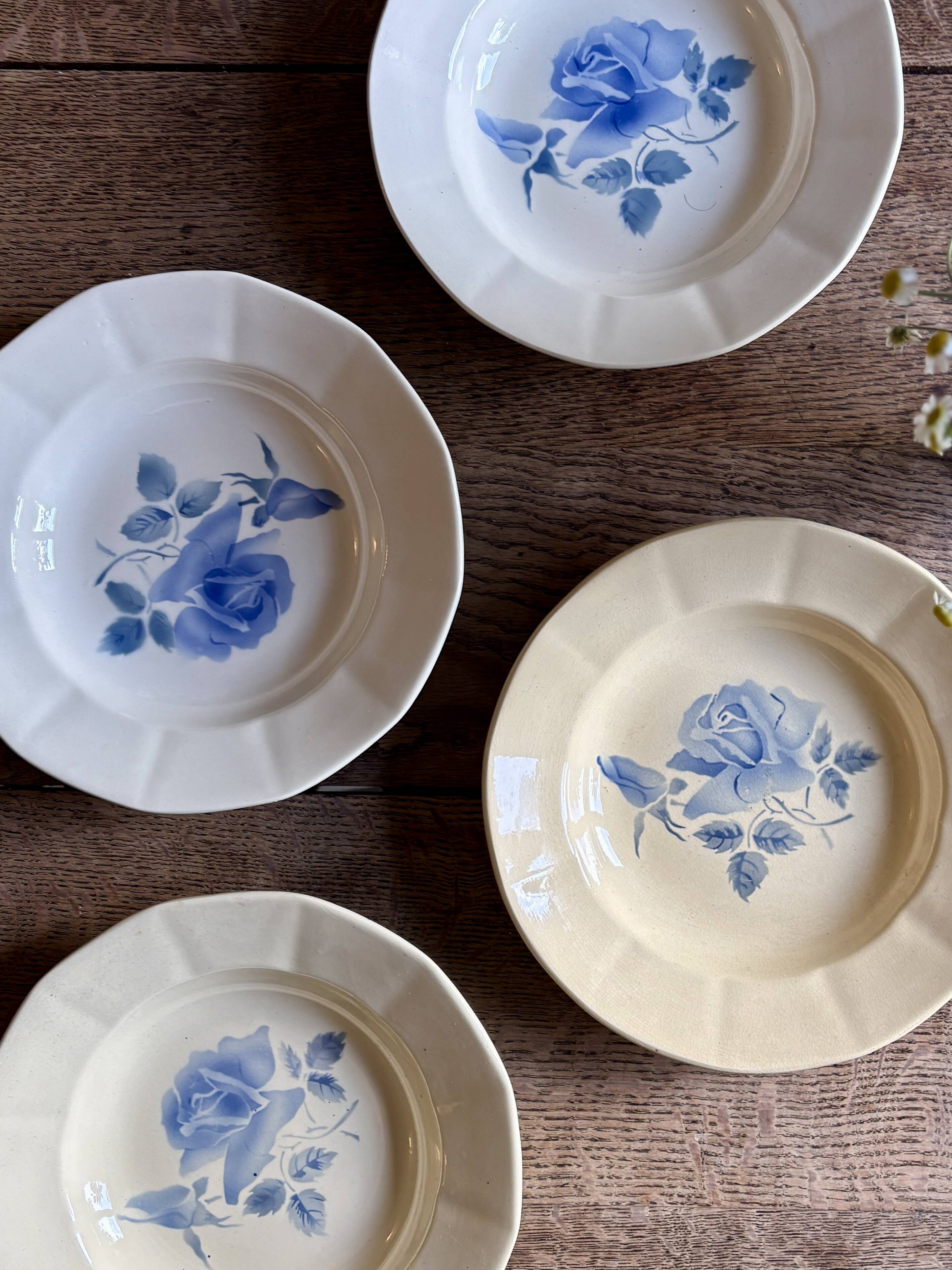 Lot de 4 assiettes creuses vintage Digoin