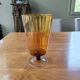 Vase vintage en verre jaune Empoli Italie