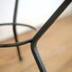 Coffee table black lacquered metal, glass and brass, France, circa 1950.