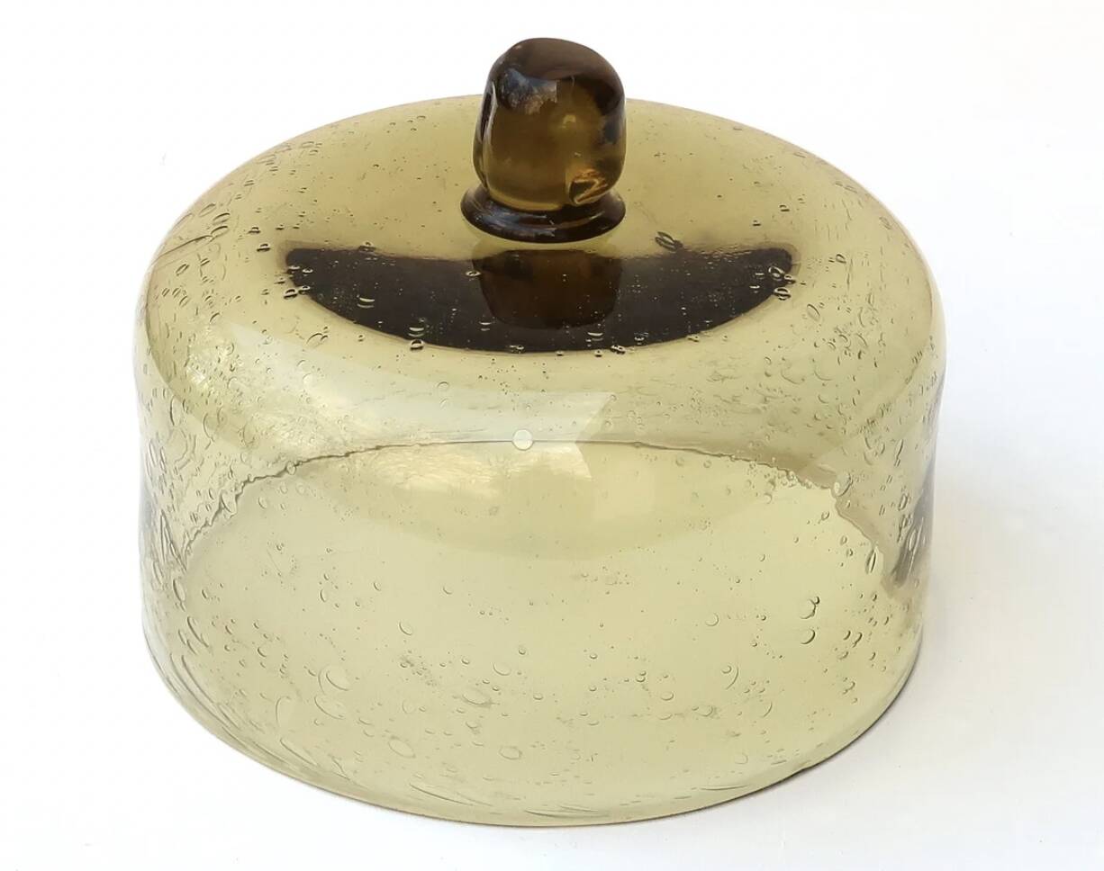 Cheese bell in Biot bubble glass, 1970s