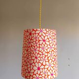 Custom-made vintage 1970s flower pendant light