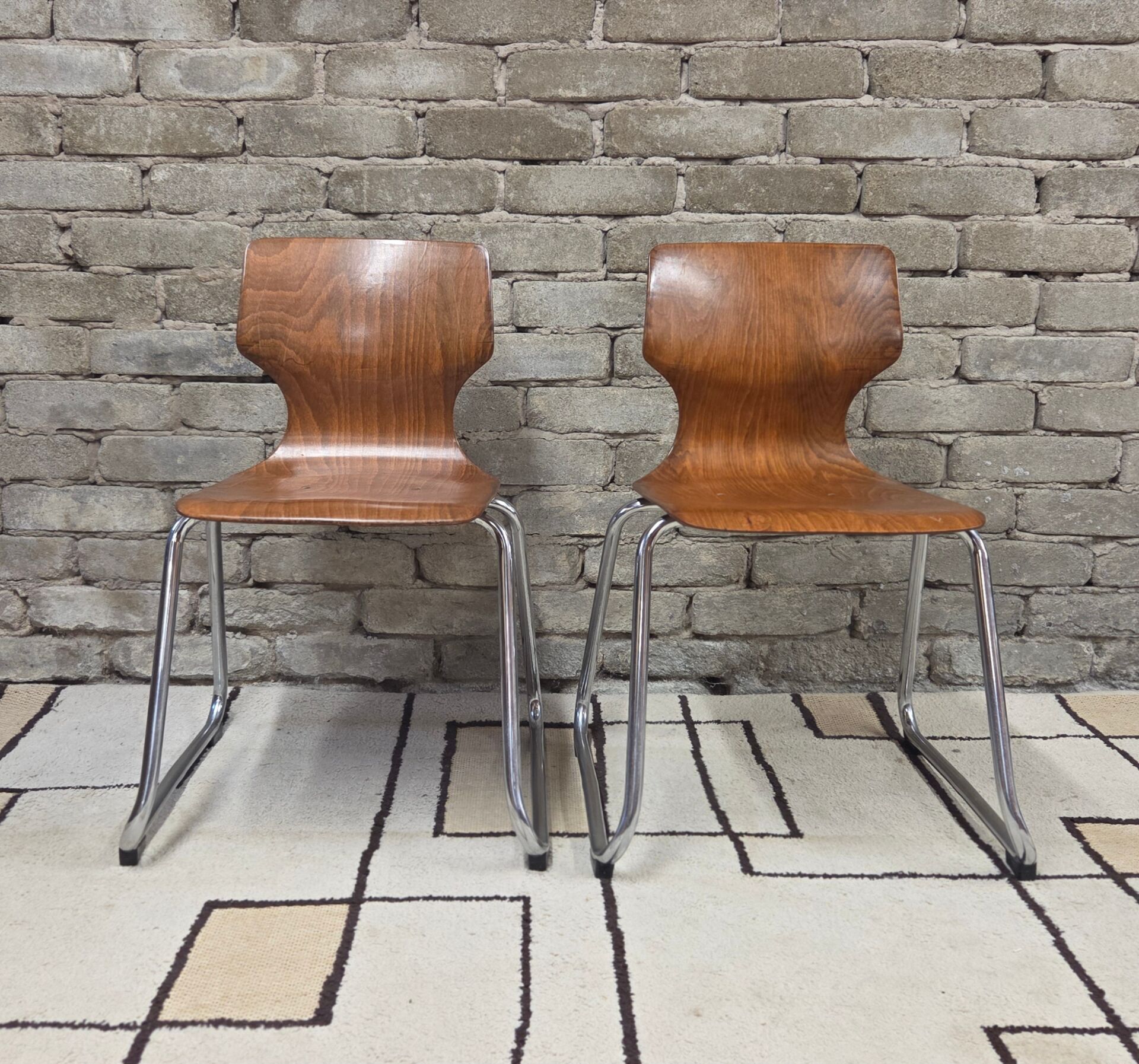 Pair of children's chairs Flötotto 1970s