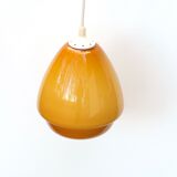 Mustard yellow opaline pendant light, 70s