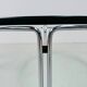 Table basse ronde vintage en verre et acier, signée Horst Brüning pour Kill International, années 1960