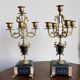 Pair of 5-light candelabra in Empire style