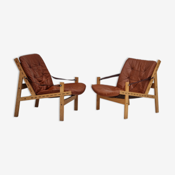 Torbjørn Afdal design, pair of armchairs model "Hunter", 70s