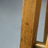 Pair of mismatched wooden folding chairs