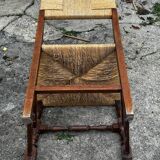 Set of 6 chairs and 2 armchairs, Brutalist style, 1950s