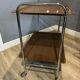 ADT Mobile Bar Cart / Serving Trolley — Chrome & Wood-Effect, 1970s Germany