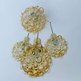 Vintage suspension lamp Limburg, Bubble Glass & Brass, 70s