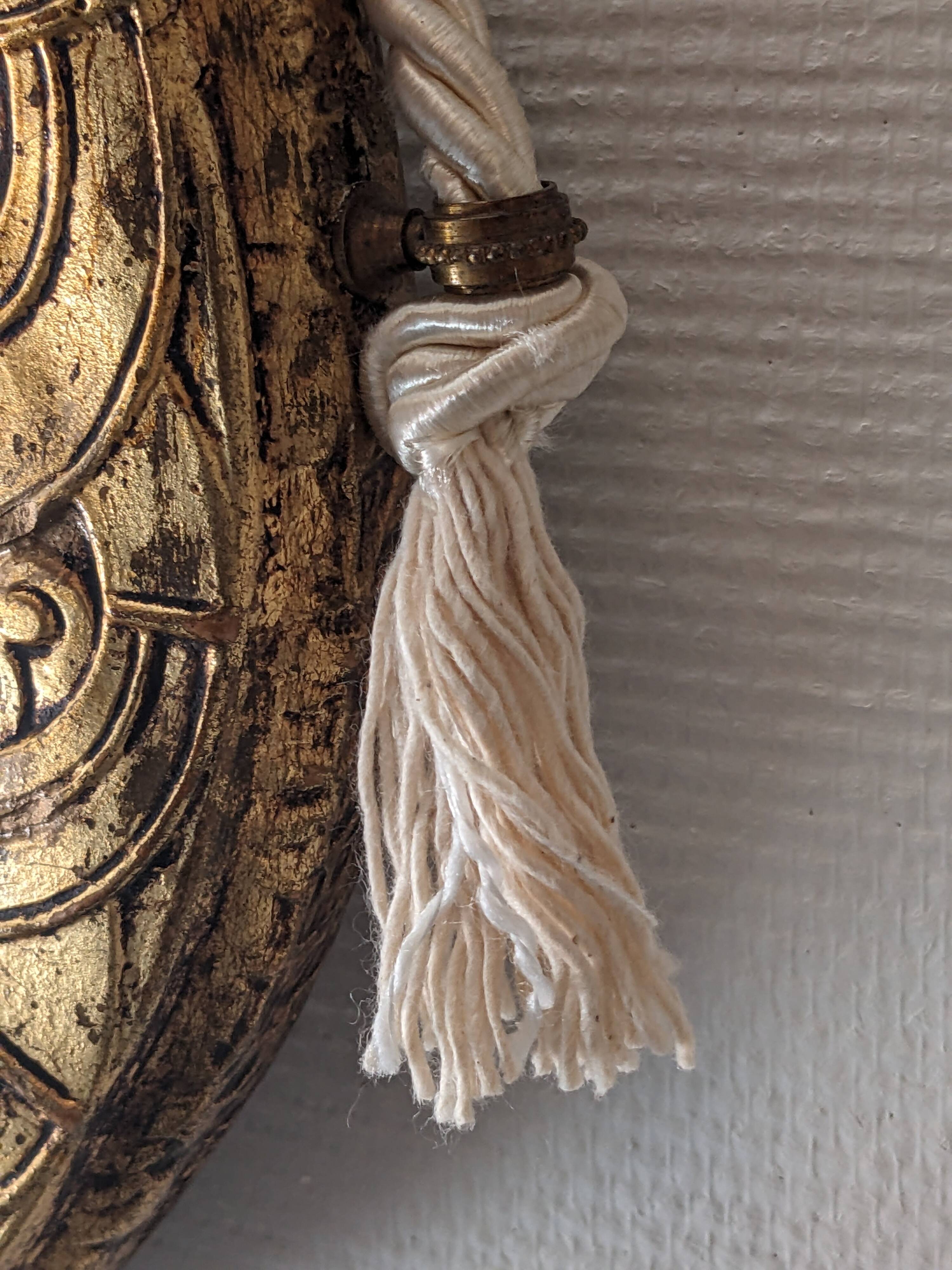 Art Deco gilded wood oval mirror circa 1920