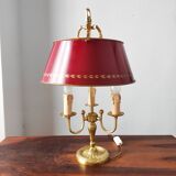 Lampe bouillotte 3 feux en bronze Maison Collange