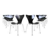 Arne Jacobsen 3107 'Butterfly' dining chairs Fritz  Hansen Denmark 1967