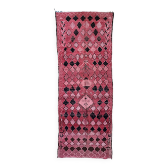 Tapis Marocain Boujad rouge - 355 x 128 cm