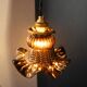 Black moulded glass lamp