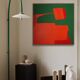 Peinture originale orange "équilibre" par Bodasca