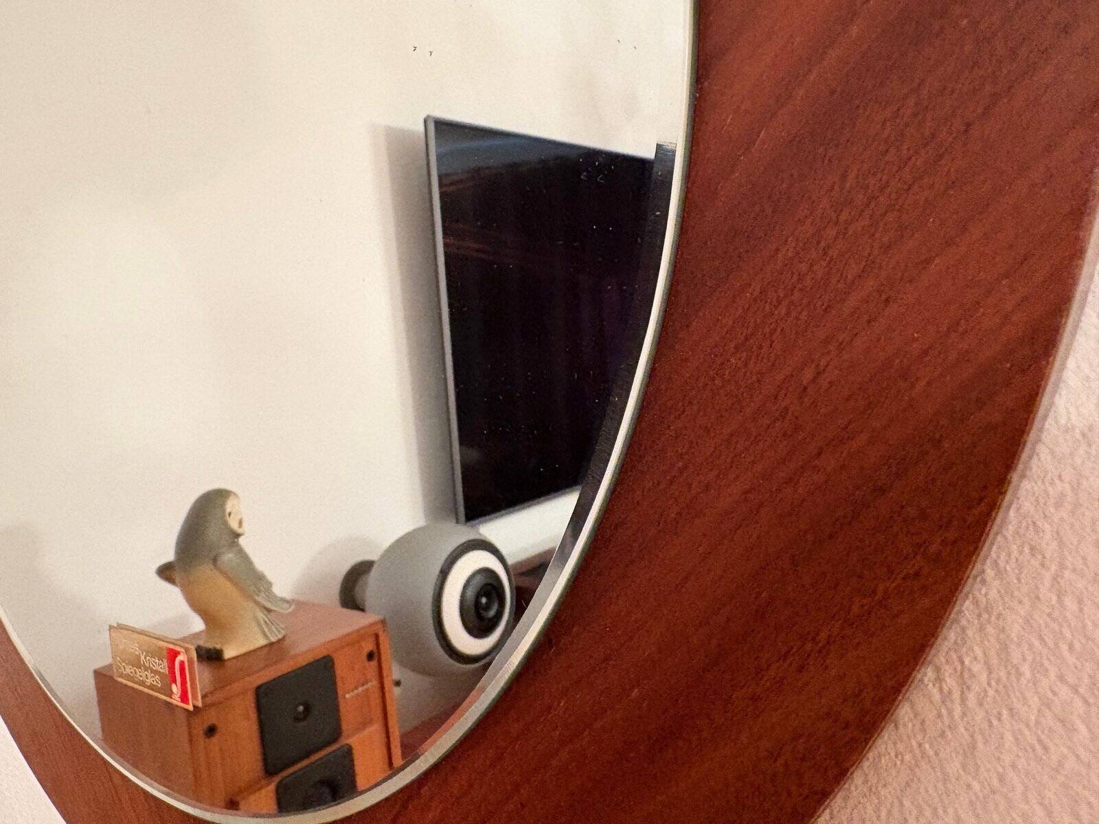 Scandinavian style crystal mirror, Germany, 1970s