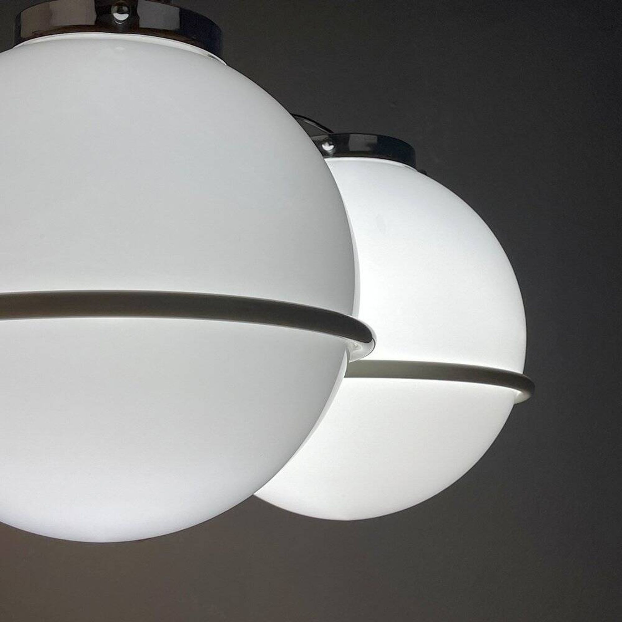 Lustre globe en verre de Murano par Gino Sarfatti, Italie, années 1960