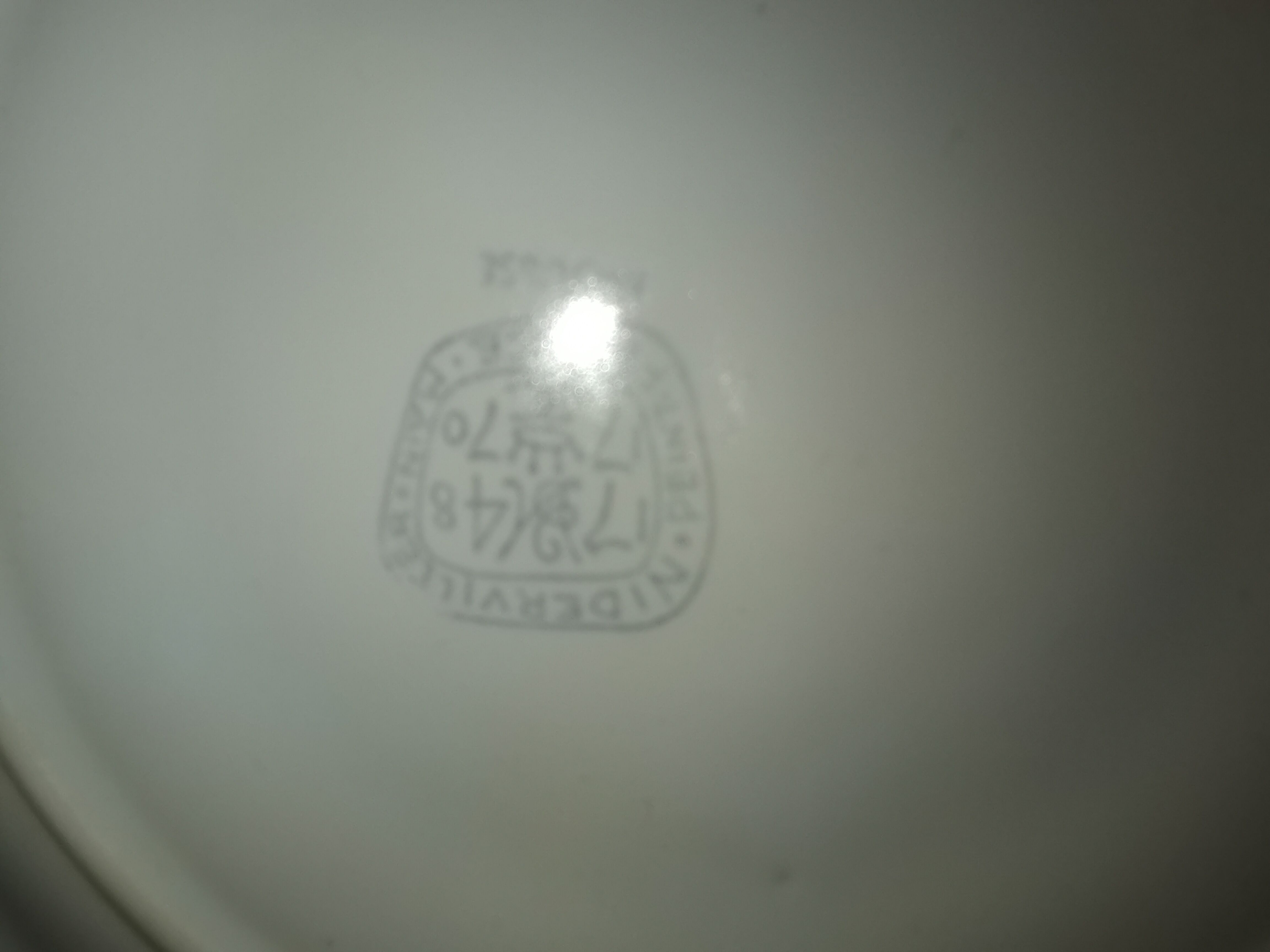 2 Niderviller earthenware oyster plates hand-painted foam decoration