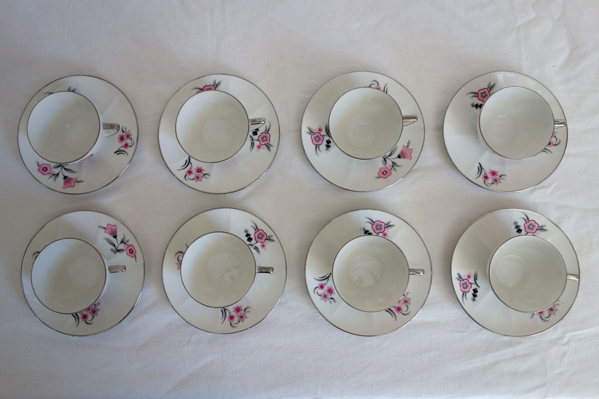 8 vintage Limoges coffee cups