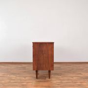 Mid-Century Pair of Polish Armchairs and Walnut Cabinet, 1960s, Set of 3.