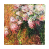 Tableau huile sur bois les roses signé Perret