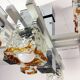 1970's cubic chandelier in chromed metal designed by Maison Sciolari for Mazzega