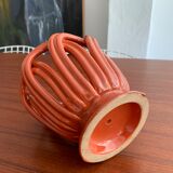 Vintage braided earthenware pot cache