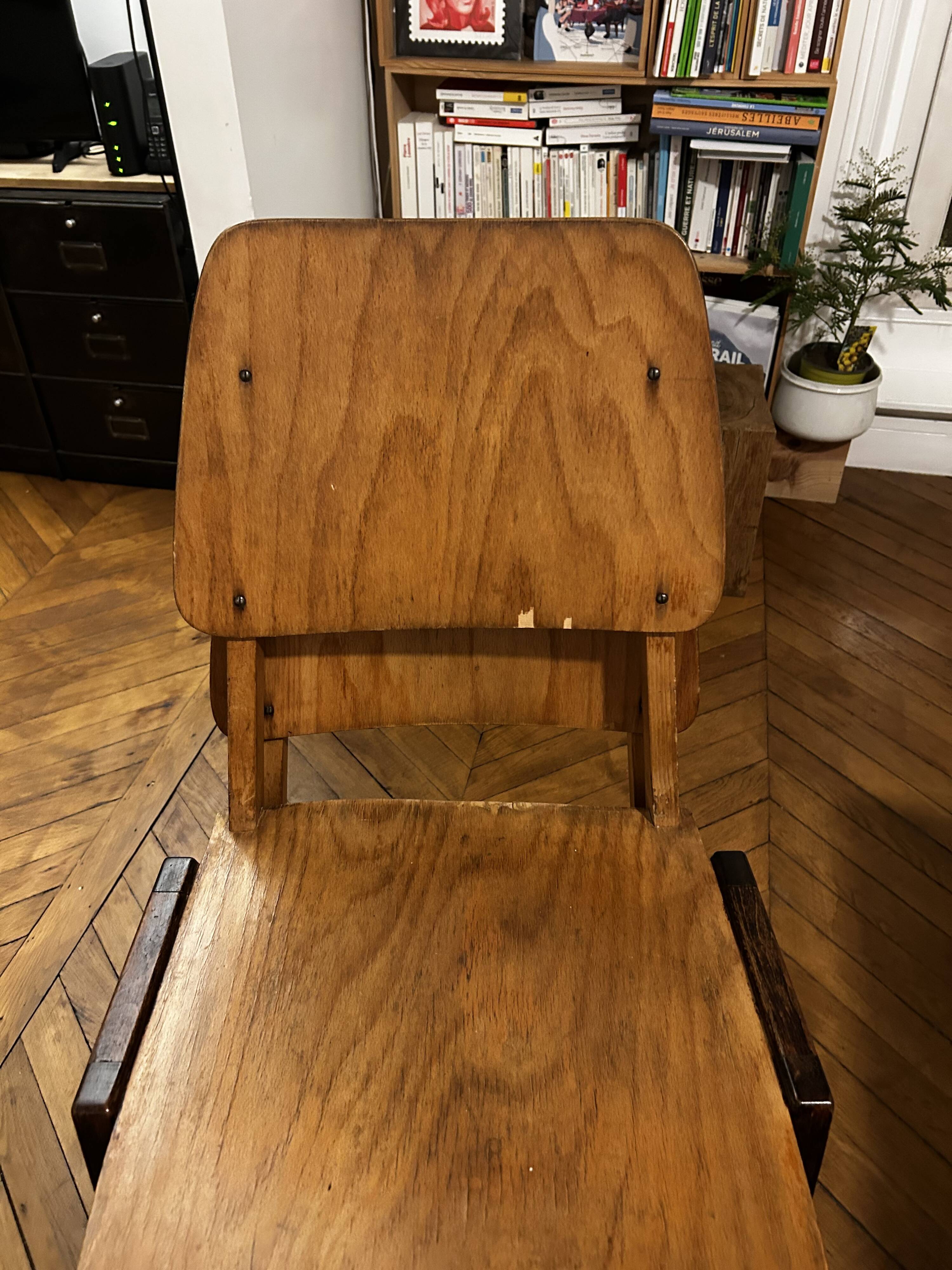 Dining table + 6 vintage chairs – 1960s modernism