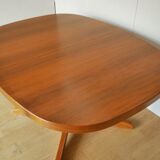 Baumann oval walnut table with extension cords