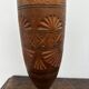Turned and carved wooden vase, mid-20th century