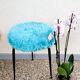 Tabouret moumoute bleue