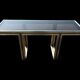 Console italienne acier et laiton 1970