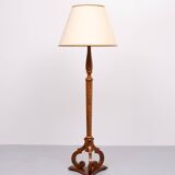Stunning large Antique Biedermeier Burl floor lamp . Germany