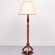 Stunning large Antique Biedermeier Burl floor lamp . Germany