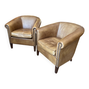Paire de fauteuils club - couleur