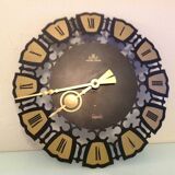 Black and gold metal clock by Meister Anker / vintage 60s-70s
