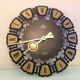 Black and gold metal clock by Meister Anker / vintage 60s-70s