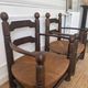 Paire de fauteuils en bois et paille  Charles Dudouyt 