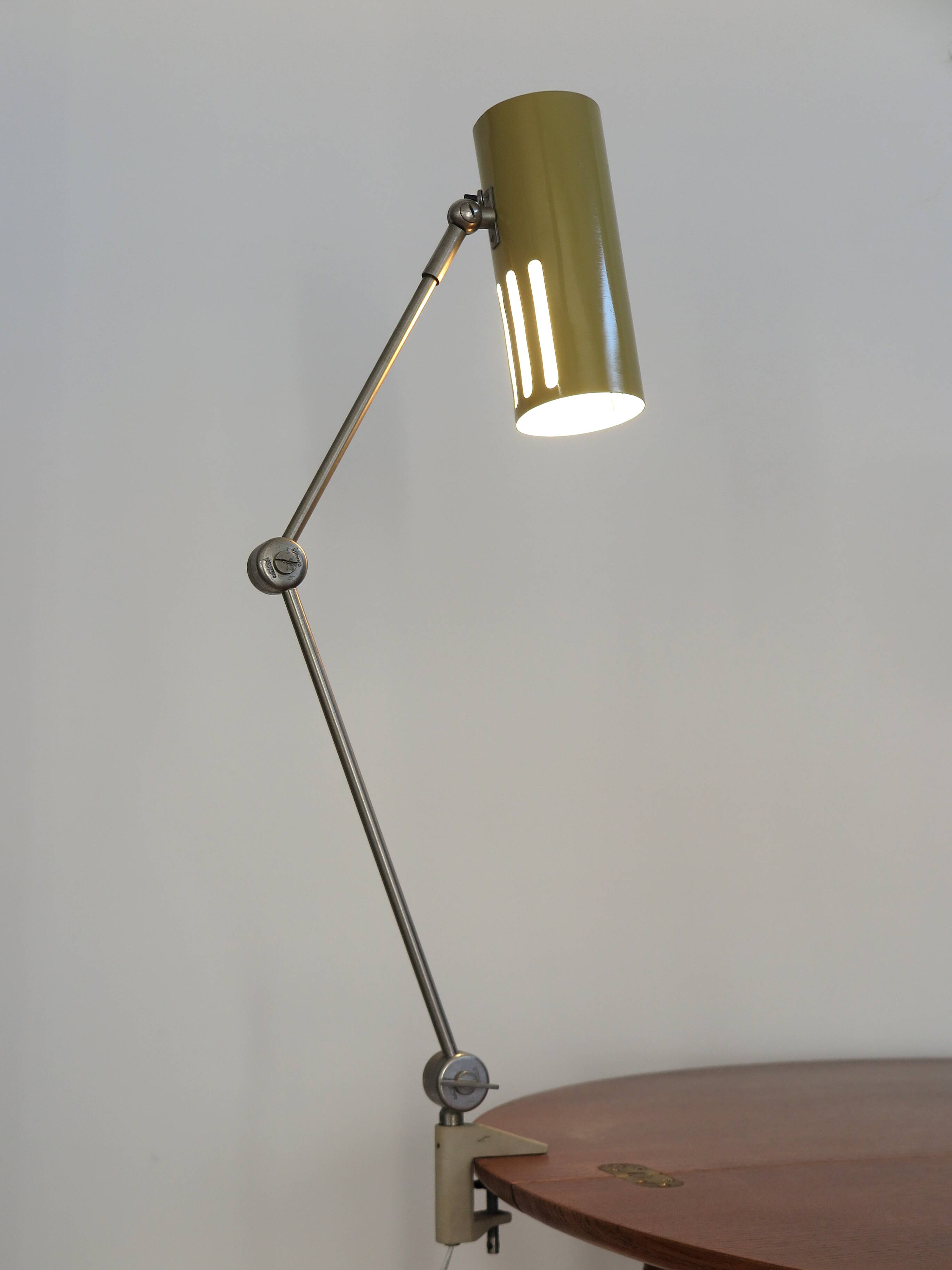 Stilnovo Italian metal clamp lamp 1950s