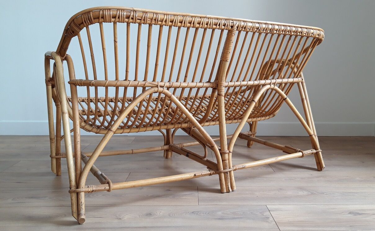 Rattan sofa 1960