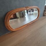 Vintage rattan mirror