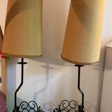 Lampadaires fer forgé pot de fleurs