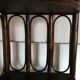 Vintage corner shelf in rattan